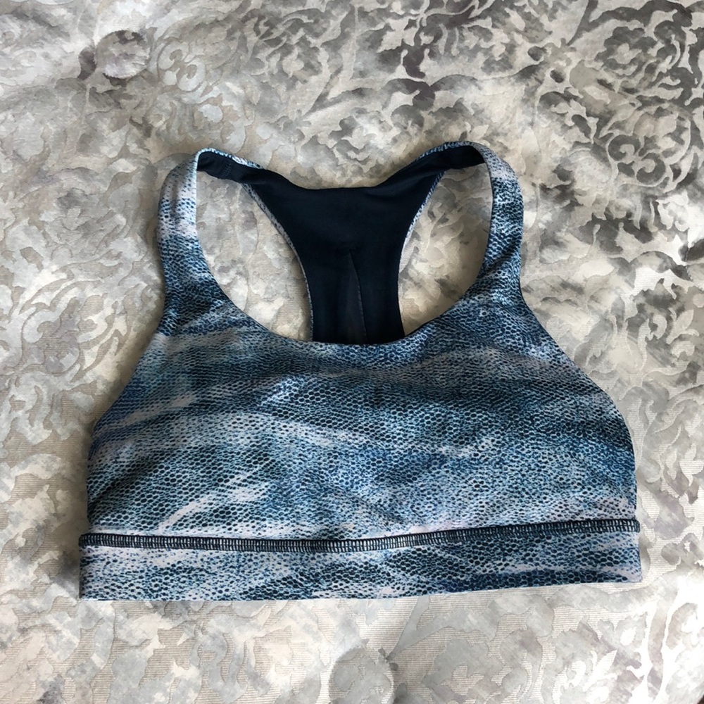 Lululemon Max Support Blue Sports Bra Size 4